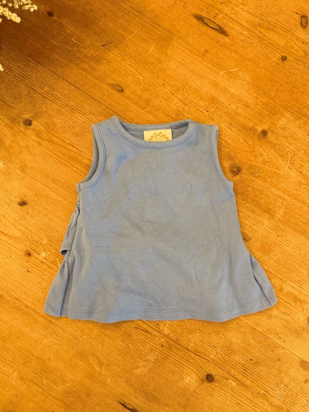 The Beaufort Bonnet Company Girls' Light Blue Sleeveless Tank Top